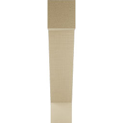 Ekena Millwork - BKTUR035X18X18TRA05RCPR - Timberthane Faux Wood Traditional Style Bracket, Block Ends, 3 1/2"W x 18"D x 18"H, Primed Tan