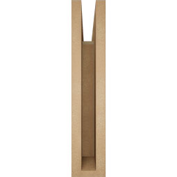 Ekena Millwork - BKTUR035X18X18TRA05RCPR - Timberthane Faux Wood Traditional Style Bracket, Block Ends, 3 1/2"W x 18"D x 18"H, Primed Tan