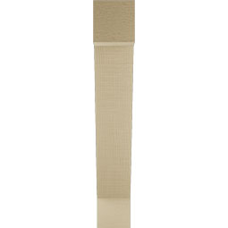 Ekena Millwork - BKTUR035X18X22TRA05RCPR - Timberthane Faux Wood Traditional Style Bracket, Block Ends, 3 1/2"W x 18"D x 22"H, Primed Tan