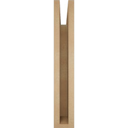 Ekena Millwork - BKTUR035X18X22TRA05RCPR - Timberthane Faux Wood Traditional Style Bracket, Block Ends, 3 1/2"W x 18"D x 22"H, Primed Tan