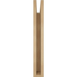 Ekena Millwork - BKTUR035X18X26TRA05RCPR - Timberthane Faux Wood Traditional Style Bracket, Block Ends, 3 1/2"W x 18"D x 26"H, Primed Tan