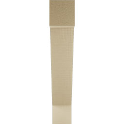Ekena Millwork - BKTUR035X20X20TRA05RCPR - Timberthane Faux Wood Traditional Style Bracket, Block Ends, 3 1/2"W x 20"D x 20"H, Primed Tan