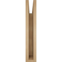 Ekena Millwork - BKTUR035X20X20TRA05RCPR - Timberthane Faux Wood Traditional Style Bracket, Block Ends, 3 1/2"W x 20"D x 20"H, Primed Tan
