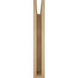 Ekena Millwork - BKTUR035X20X24TRA05RCPR - Timberthane Faux Wood Traditional Style Bracket, Block Ends, 3 1/2"W x 20"D x 24"H, Primed Tan
