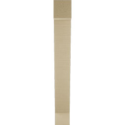 Ekena Millwork - BKTUR035X20X28TRA05RCPR - Timberthane Faux Wood Traditional Style Bracket, Block Ends, 3 1/2"W x 20"D x 28"H, Primed Tan