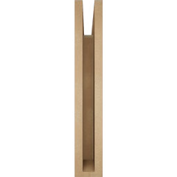 Ekena Millwork - BKTUR035X22X22TRA05RCPR - Timberthane Faux Wood Traditional Style Bracket, Block Ends, 3 1/2"W x 22"D x 22"H, Primed Tan