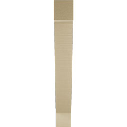 Ekena Millwork - BKTUR035X22X26TRA05RCPR - Timberthane Faux Wood Traditional Style Bracket, Block Ends, 3 1/2"W x 22"D x 26"H, Primed Tan