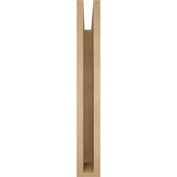 Ekena Millwork - BKTUR035X22X26TRA05RCPR - Timberthane Faux Wood Traditional Style Bracket, Block Ends, 3 1/2"W x 22"D x 26"H, Primed Tan