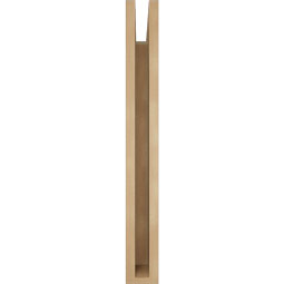Ekena Millwork - BKTUR035X22X30TRA05RCPR - Timberthane Faux Wood Traditional Style Bracket, Block Ends, 3 1/2"W x 22"D x 30"H, Primed Tan