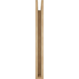 Ekena Millwork - BKTUR035X22X34TRA05RCPR - Timberthane Faux Wood Traditional Style Bracket, Block Ends, 3 1/2"W x 22"D x 34"H, Primed Tan