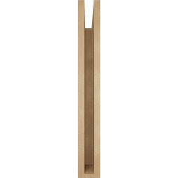 Ekena Millwork - BKTUR035X24X28TRA05RCPR - Timberthane Faux Wood Traditional Style Bracket, Block Ends, 3 1/2"W x 24"D x 28"H, Primed Tan