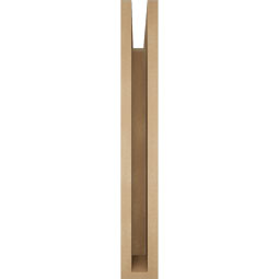 Ekena Millwork - BKTUR035X26X26TRA05RCPR - Timberthane Faux Wood Traditional Style Bracket, Block Ends, 3 1/2"W x 26"D x 26"H, Primed Tan