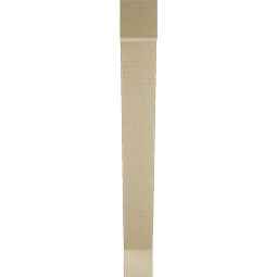 Ekena Millwork - BKTUR035X26X30TRA05RCPR - Timberthane Faux Wood Traditional Style Bracket, Block Ends, 3 1/2"W x 26"D x 30"H, Primed Tan