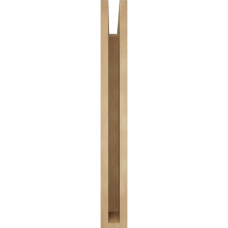 Ekena Millwork - BKTUR035X26X30TRA05RCPR - Timberthane Faux Wood Traditional Style Bracket, Block Ends, 3 1/2"W x 26"D x 30"H, Primed Tan