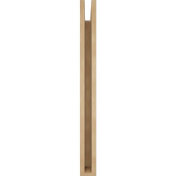 Ekena Millwork - BKTUR035X26X38TRA05RCPR - Timberthane Faux Wood Traditional Style Bracket, Block Ends, 3 1/2"W x 26"D x 38"H, Primed Tan