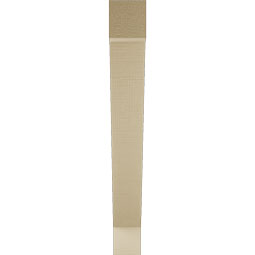 Ekena Millwork - BKTUR035X28X28TRA05RCPR - Timberthane Faux Wood Traditional Style Bracket, Block Ends, 3 1/2"W x 28"D x 28"H, Primed Tan