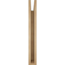 Ekena Millwork - BKTUR035X28X28TRA05RCPR - Timberthane Faux Wood Traditional Style Bracket, Block Ends, 3 1/2"W x 28"D x 28"H, Primed Tan