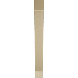 Ekena Millwork - BKTUR035X28X32TRA05RCPR - Timberthane Faux Wood Traditional Style Bracket, Block Ends, 3 1/2"W x 28"D x 32"H, Primed Tan