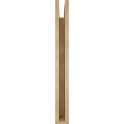 Ekena Millwork - BKTUR035X28X32TRA05RCPR - Timberthane Faux Wood Traditional Style Bracket, Block Ends, 3 1/2"W x 28"D x 32"H, Primed Tan