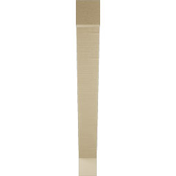Ekena Millwork - BKTUR035X30X30TRA05RCPR - Timberthane Faux Wood Traditional Style Bracket, Block Ends, 3 1/2"W x 30"D x 30"H, Primed Tan