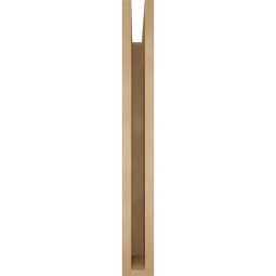 Ekena Millwork - BKTUR035X30X30TRA05RCPR - Timberthane Faux Wood Traditional Style Bracket, Block Ends, 3 1/2"W x 30"D x 30"H, Primed Tan