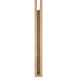 Ekena Millwork - BKTUR035X30X34TRA05RCPR - Timberthane Faux Wood Traditional Style Bracket, Block Ends, 3 1/2"W x 30"D x 34"H, Primed Tan