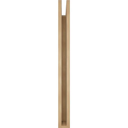 Ekena Millwork - BKTUR035X30X38TRA05RCPR - Timberthane Faux Wood Traditional Style Bracket, Block Ends, 3 1/2"W x 30"D x 38"H, Primed Tan