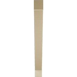 Ekena Millwork - BKTUR035X34X34TRA05RCPR - Timberthane Faux Wood Traditional Style Bracket, Block Ends, 3 1/2"W x 34"D x 34"H, Primed Tan