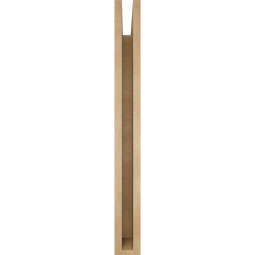 Ekena Millwork - BKTUR035X34X34TRA05RCPR - Timberthane Faux Wood Traditional Style Bracket, Block Ends, 3 1/2"W x 34"D x 34"H, Primed Tan