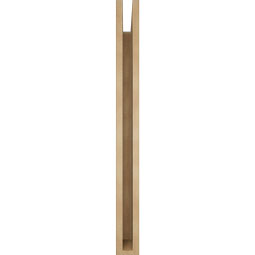 Ekena Millwork - BKTUR035X38X38TRA05RCPR - Timberthane Faux Wood Traditional Style Bracket, Block Ends, 3 1/2"W x 38"D x 38"H, Primed Tan