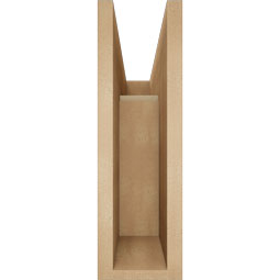 Ekena Millwork - BKTUR055X18X18TRA05RCPR - Timberthane Faux Wood Traditional Style Bracket, Block Ends, 5 1/2"W x 18"D x 18"H, Primed Tan