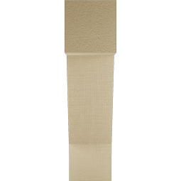 Ekena Millwork - BKTUR055X18X22TRA05RCPR - Timberthane Faux Wood Traditional Style Bracket, Block Ends, 5 1/2"W x 18"D x 22"H, Primed Tan