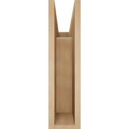 Ekena Millwork - BKTUR055X18X22TRA05RCPR - Timberthane Faux Wood Traditional Style Bracket, Block Ends, 5 1/2"W x 18"D x 22"H, Primed Tan