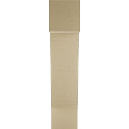 Ekena Millwork - BKTUR055X18X26TRA05RCPR - Timberthane Faux Wood Traditional Style Bracket, Block Ends, 5 1/2"W x 18"D x 26"H, Primed Tan