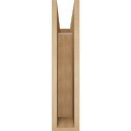 Ekena Millwork - BKTUR055X18X26TRA05RCPR - Timberthane Faux Wood Traditional Style Bracket, Block Ends, 5 1/2"W x 18"D x 26"H, Primed Tan