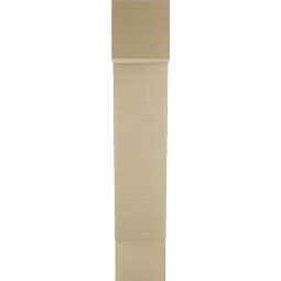 Ekena Millwork - BKTUR055X18X30TRA05RCPR - Timberthane Faux Wood Traditional Style Bracket, Block Ends, 5 1/2"W x 18"D x 30"H, Primed Tan