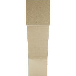 Ekena Millwork - BKTUR055X20X20TRA05RCPR - Timberthane Faux Wood Traditional Style Bracket, Block Ends, 5 1/2"W x 20"D x 20"H, Primed Tan