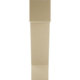 Ekena Millwork - BKTUR055X20X24TRA05RCPR - Timberthane Faux Wood Traditional Style Bracket, Block Ends, 5 1/2"W x 20"D x 24"H, Primed Tan
