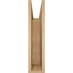 Ekena Millwork - BKTUR055X20X24TRA05RCPR - Timberthane Faux Wood Traditional Style Bracket, Block Ends, 5 1/2"W x 20"D x 24"H, Primed Tan