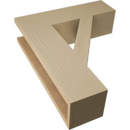 Ekena Millwork - BKTUR055X20X24TRA05RCPR - Timberthane Faux Wood Traditional Style Bracket, Block Ends, 5 1/2"W x 20"D x 24"H, Primed Tan