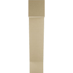 Ekena Millwork - BKTUR055X20X28TRA05RCPR - Timberthane Faux Wood Traditional Style Bracket, Block Ends, 5 1/2"W x 20"D x 28"H, Primed Tan