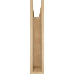 Ekena Millwork - BKTUR055X20X28TRA05RCPR - Timberthane Faux Wood Traditional Style Bracket, Block Ends, 5 1/2"W x 20"D x 28"H, Primed Tan