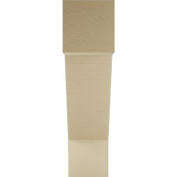 Ekena Millwork - BKTUR055X22X22TRA05RCPR - Timberthane Faux Wood Traditional Style Bracket, Block Ends, 5 1/2"W x 22"D x 22"H, Primed Tan