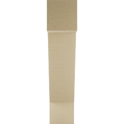 Ekena Millwork - BKTUR055X22X26TRA05RCPR - Timberthane Faux Wood Traditional Style Bracket, Block Ends, 5 1/2"W x 22"D x 26"H, Primed Tan