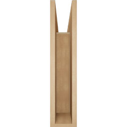 Ekena Millwork - BKTUR055X22X26TRA05RCPR - Timberthane Faux Wood Traditional Style Bracket, Block Ends, 5 1/2"W x 22"D x 26"H, Primed Tan