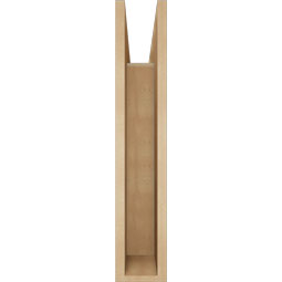 Ekena Millwork - BKTUR055X22X30TRA05RCPR - Timberthane Faux Wood Traditional Style Bracket, Block Ends, 5 1/2"W x 22"D x 30"H, Primed Tan