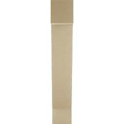 Ekena Millwork - BKTUR055X22X34TRA05RCPR - Timberthane Faux Wood Traditional Style Bracket, Block Ends, 5 1/2"W x 22"D x 34"H, Primed Tan