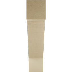 Ekena Millwork - BKTUR055X24X24TRA05RCPR - Timberthane Faux Wood Traditional Style Bracket, Block Ends, 5 1/2"W x 24"D x 24"H, Primed Tan