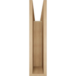 Ekena Millwork - BKTUR055X24X24TRA05RCPR - Timberthane Faux Wood Traditional Style Bracket, Block Ends, 5 1/2"W x 24"D x 24"H, Primed Tan