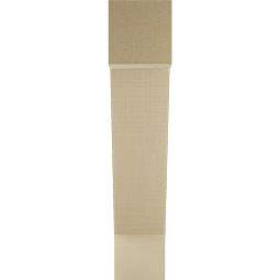 Ekena Millwork - BKTUR055X24X28TRA05RCPR - Timberthane Faux Wood Traditional Style Bracket, Block Ends, 5 1/2"W x 24"D x 28"H, Primed Tan
